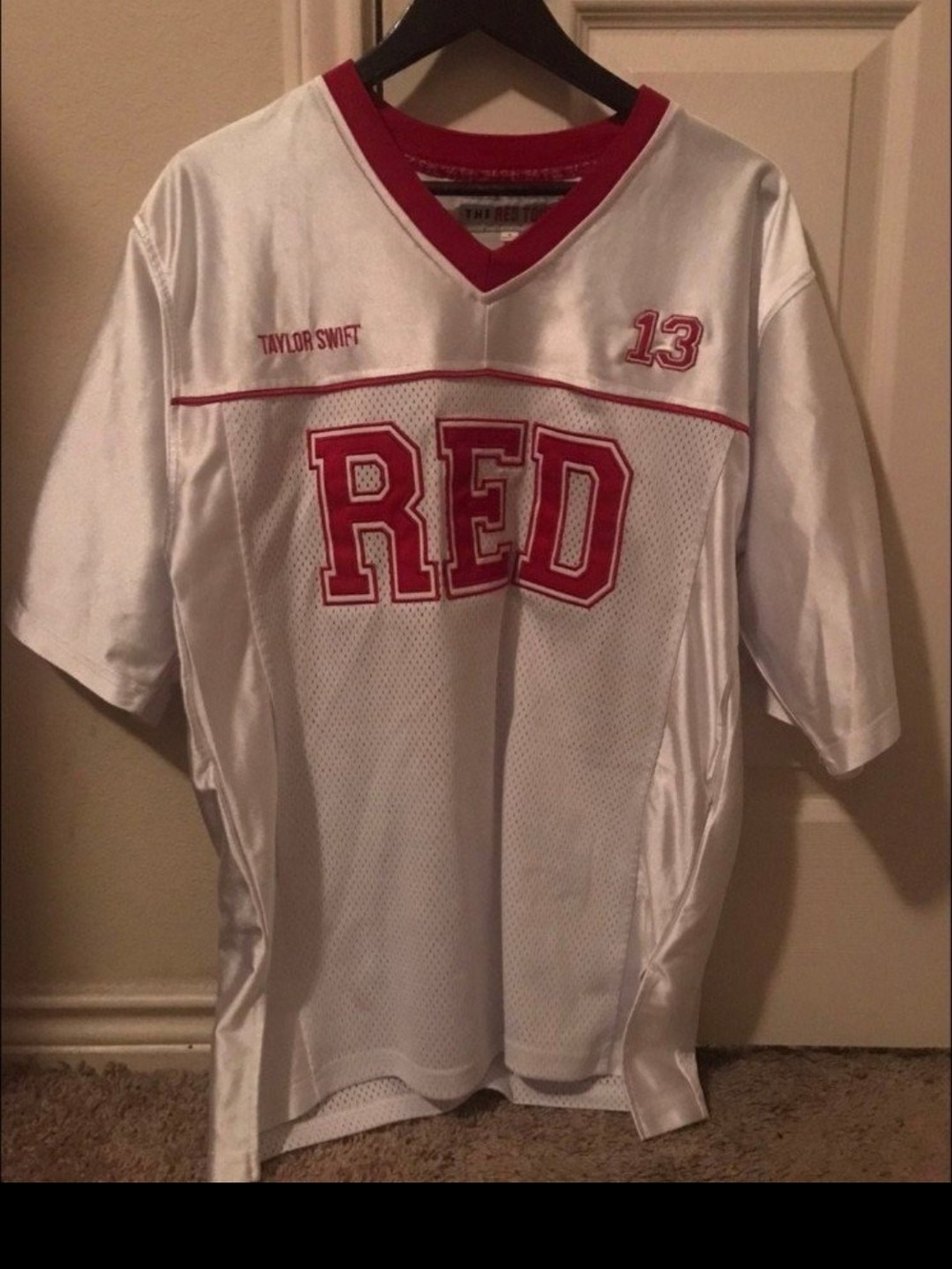 Taylor Swift "RED" White & Red Jersey